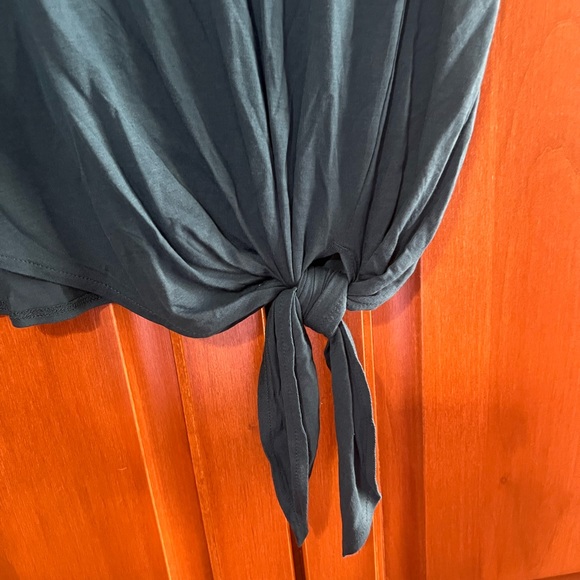 Loft Outlet Rich Blue Tie Detail Top Size Medium NWT - Picture 2 of 5